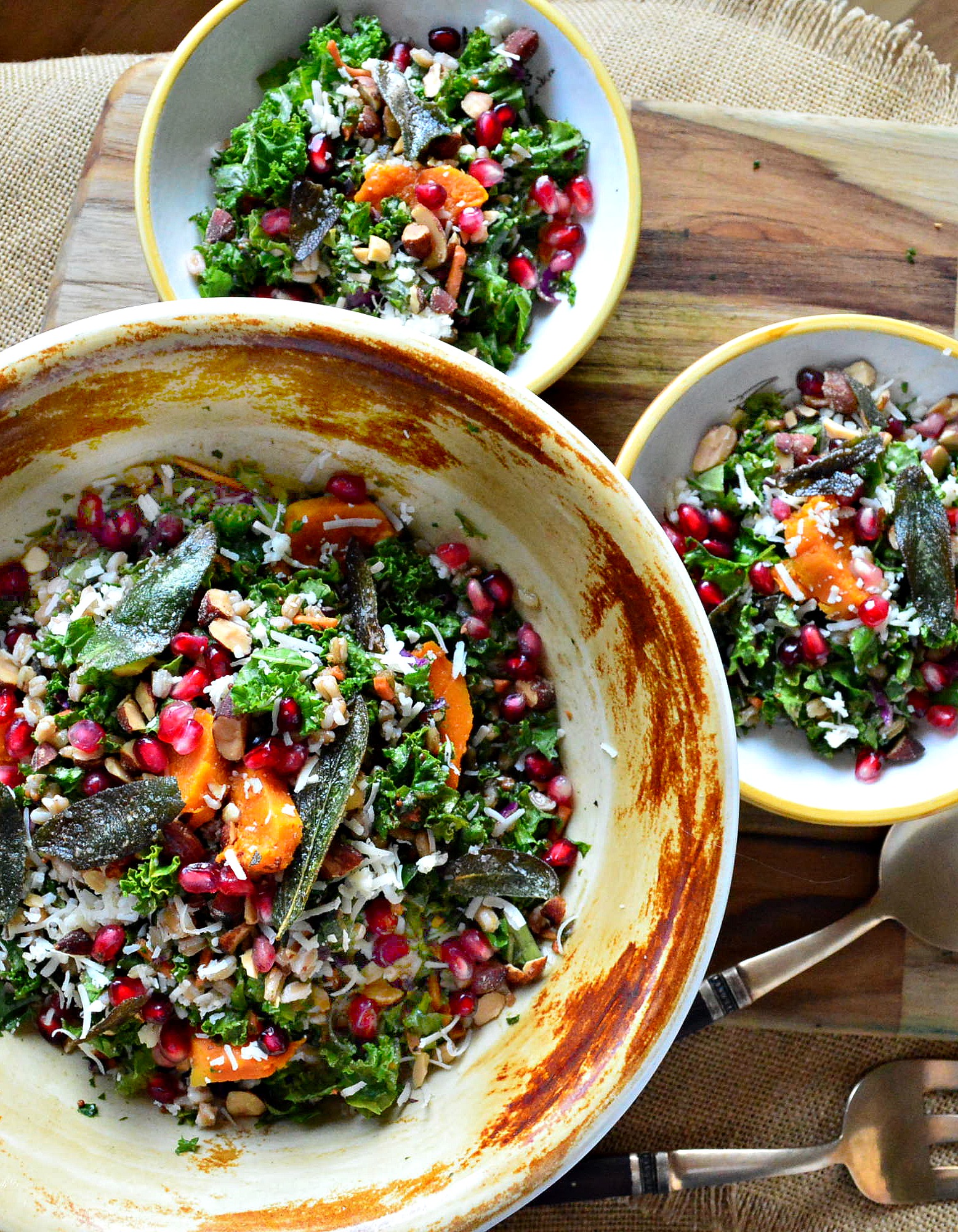 farro salad with brown butter vinaigrette