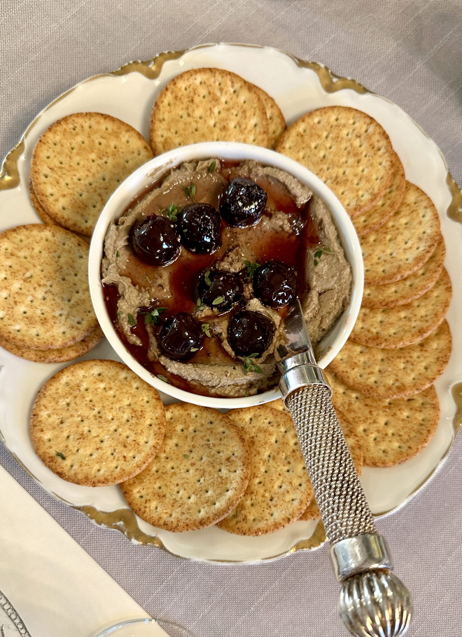chicken liver pate with cherries