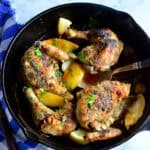 chicken provencal in cast iron skillet