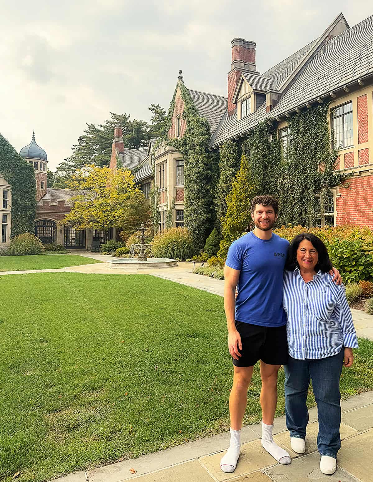 brad and i in front of house