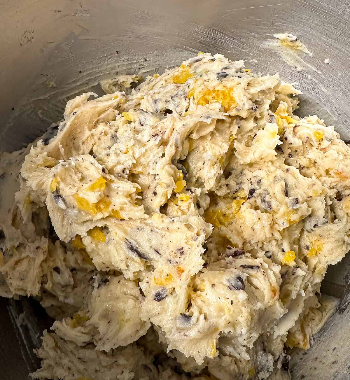  cookie dough in mixing bowl