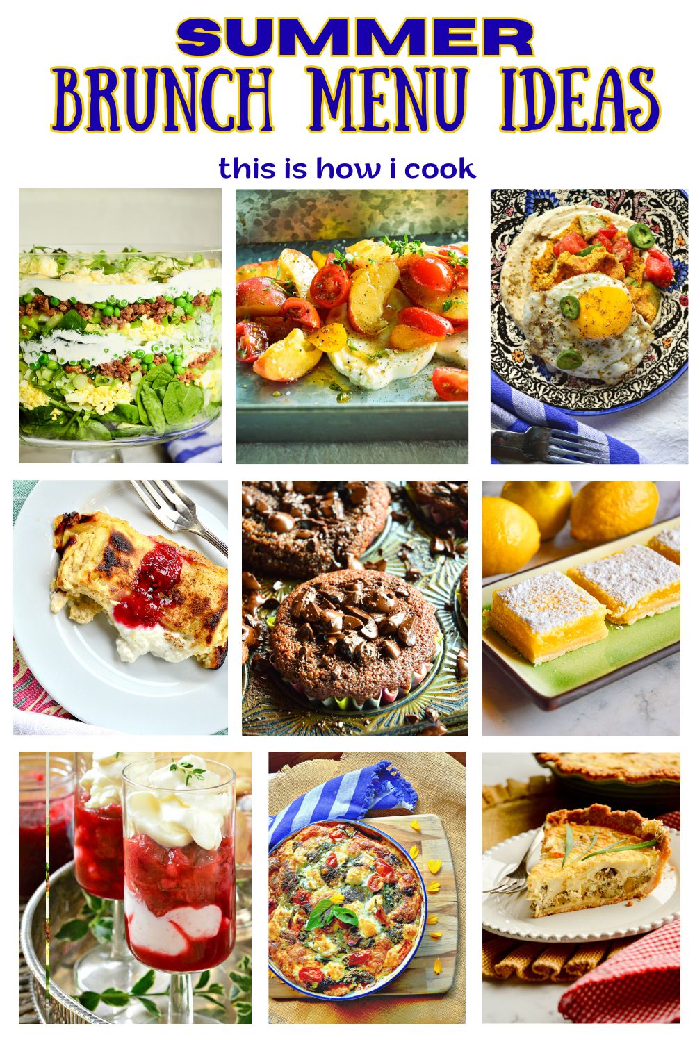 summer brunch menu ideas pin