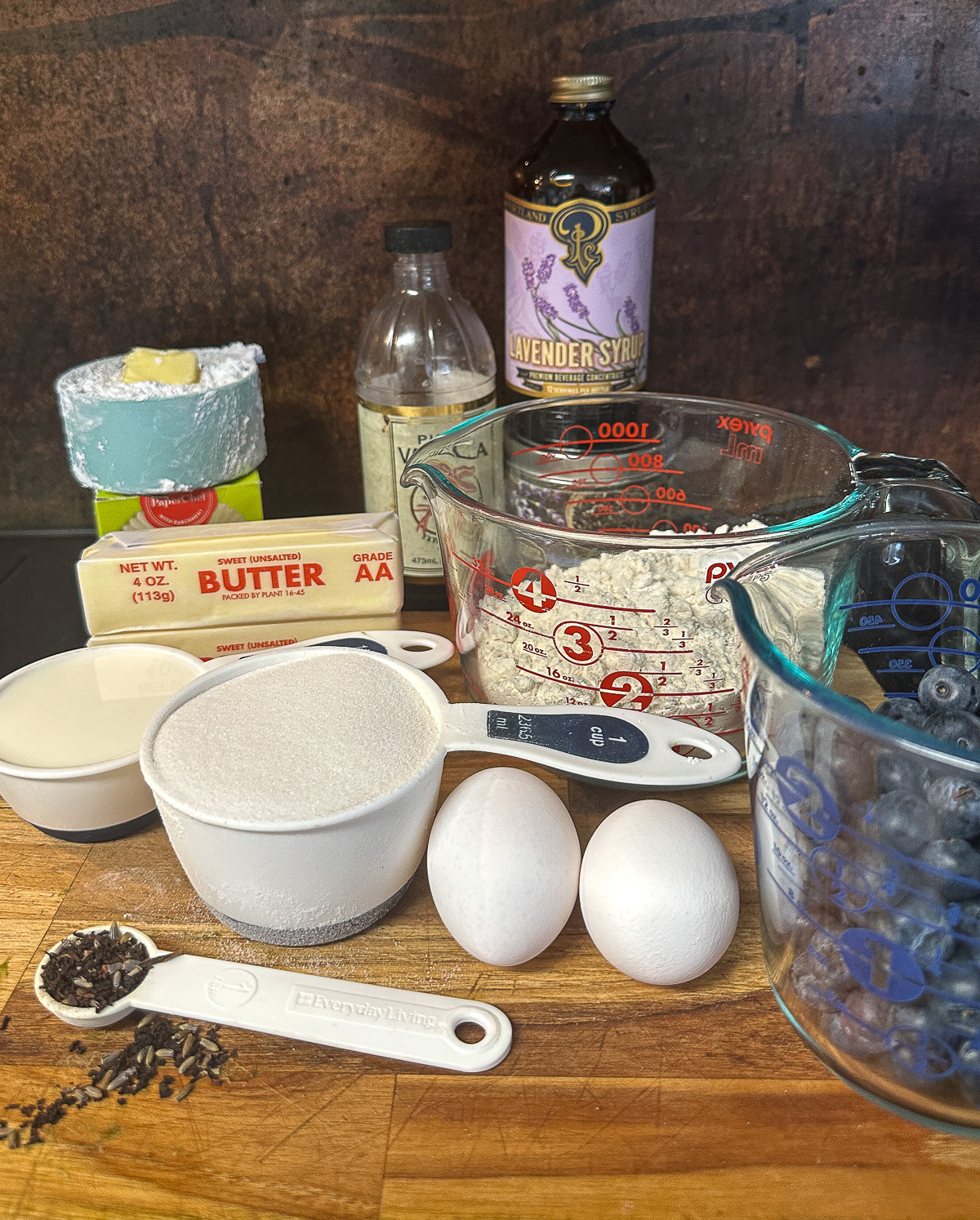 blueberry muffin ingredients