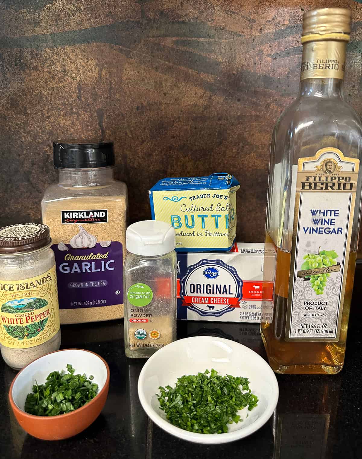 ingredients for homemade boursin cheese